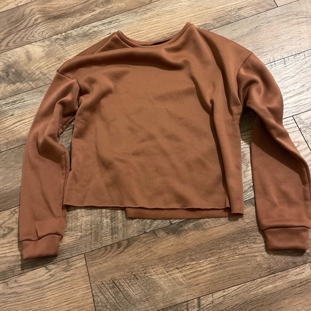 Brown/Burgundy Cropped Shirt